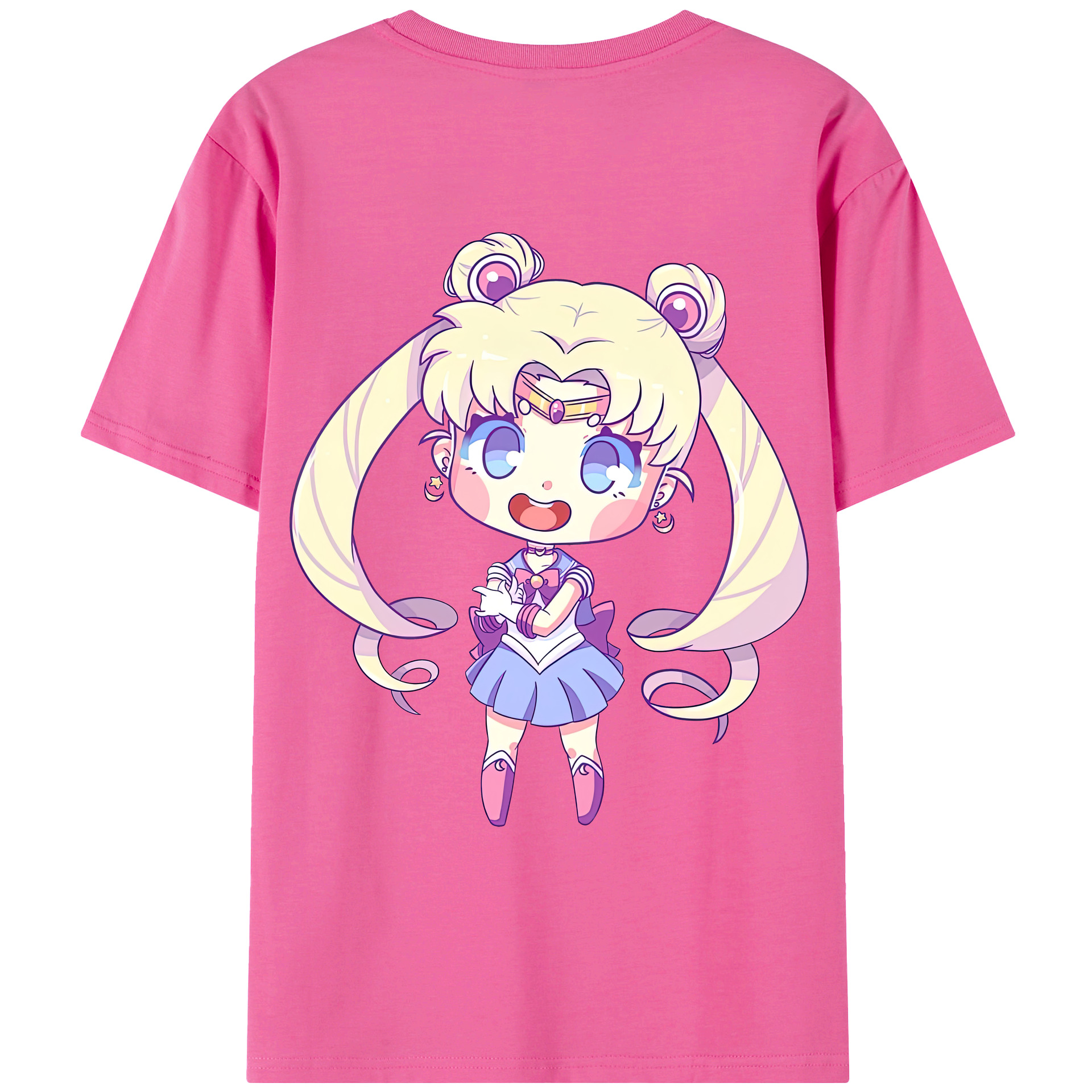 （画像用） 美少女戦士セーラームーン 月野 うさぎ つきの うさぎ Sailor Moon Tsukino Usagi レディース半袖Tシャツ(バックプリント)